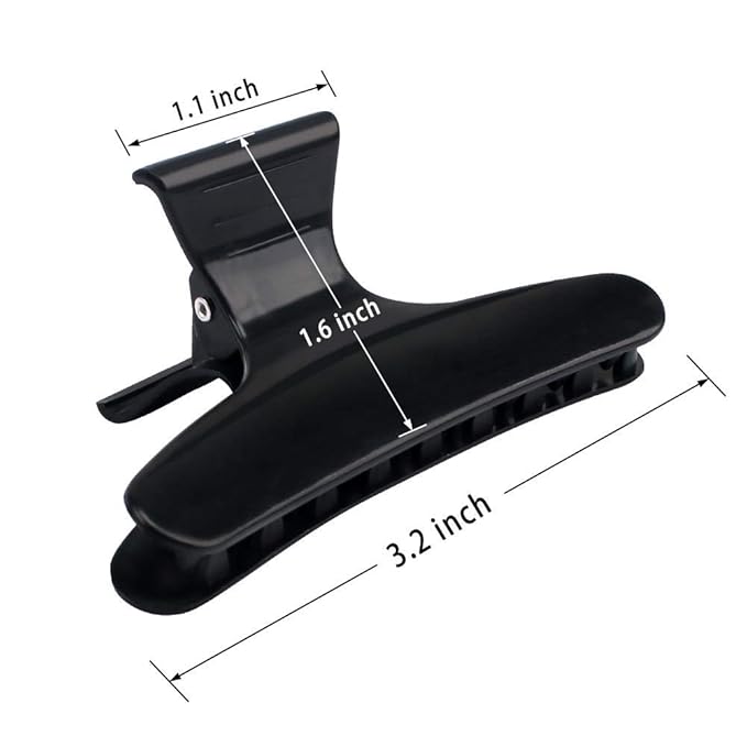 Ondder 24 Pcs White Black Hair Clips for Styling Sectioning Butterfly Pro Salon Hair Clips Clamps for Cutting, Styling, Sectioning Hair Accessories for Women