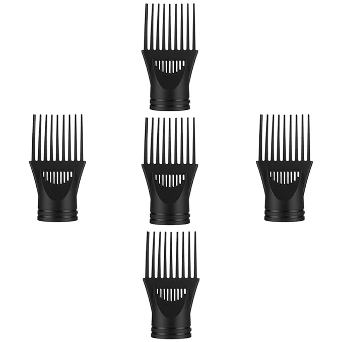 Unomor 5Pcs Hair Dryer Comb Attachment Professional Hair Styling Nozzles Concentrator Blow Dryer Accessories for Salon and Home Use