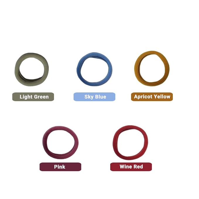 Hair Ties Hair Elastics Bands Seamless Cotton No Damage Thick Curly Hair Long-Lasting Braids Ponytails Holders All Hair Types Pain-Free Hair Accessories Women Men Macaron Colors 50 PCS
