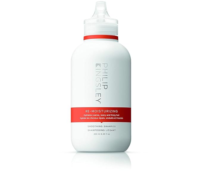 PHILIP KINGSLEY | Re-Moisturizing Smoothing Shampoo | For Curly, Frizzy, Wavy, Dry, Coarse Hair Types | Hydrating Shampoo that Re-Moisturizes and Smooths Hair | 8.4oz