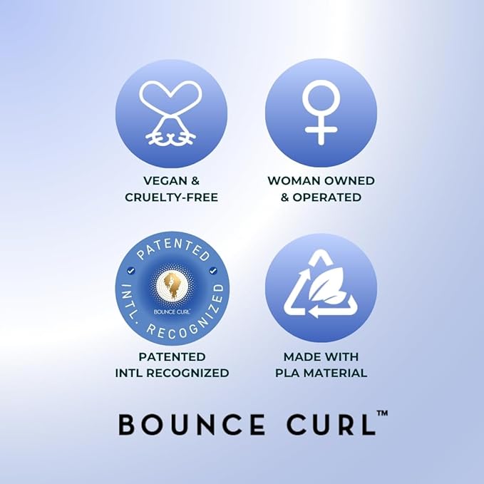 Bounce Curl Volume EdgeLift Brush, 5-in-1 Tool for Volumized, Defined Curls, Waves & Coils - Blue