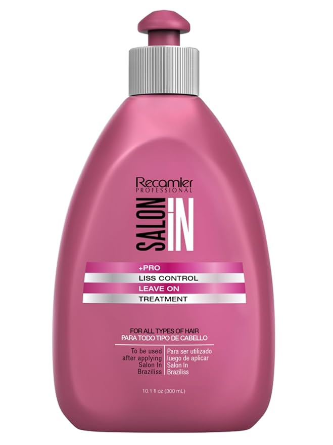 Salon In Recamier Liss Control Leave On Treatment – 10.58 oz | Anti-Frizz & Smoothing Hair Repair for Straightened or Frizzy Hair