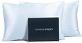 Fishers Finery 25mm 100% Pure Mulberry Silk Pillowcase (Blue Standard 2 Pack)