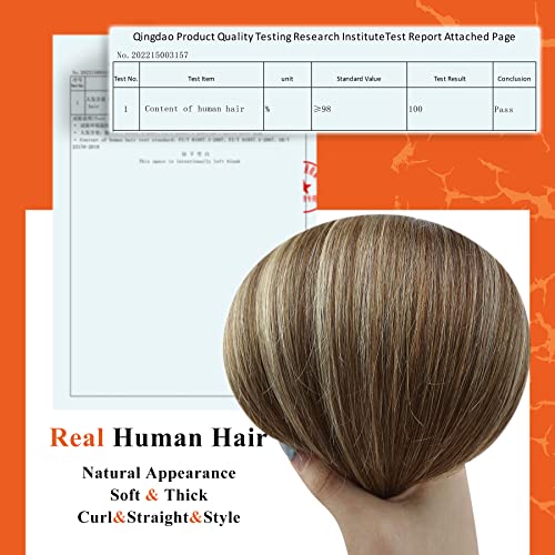 Full Shine Seamless Tape in Hair Extensions Human Hair Color 4/24/4 Medium Brown to Honey Blonde 14Inch Invisible Human Hair Extensions Tape in 20Pcs 50Gram Double Sided Tape in Hair Extensions