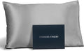 Fishers Finery 19mm 100% Pure Mulberry Silk Pillowcase, Quality Tested (Silver, S)