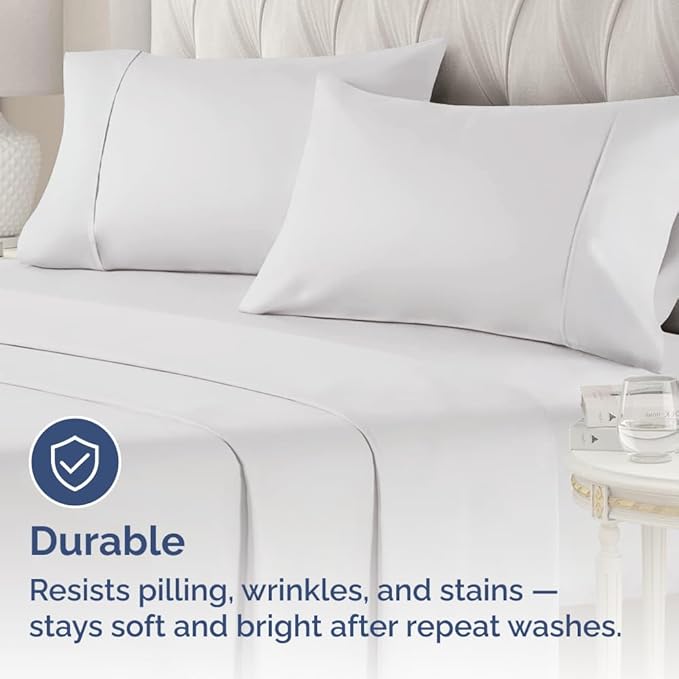 Queen Pillow Cases - 2 Pack - Super Soft Pillowcase Covers - Envelope Enclosure - Hotel Quality Pillow Protectors - Wrinkle Free, Shrink & Stain Resistant - Machine Washable - 20" x 30" (French Grey)