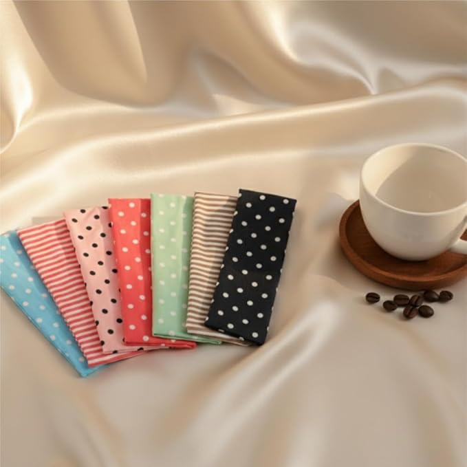 Polka Dot Headband,Stripe Head Bands 5 Pack Non Slip Soft Fabric Elastic for Girls Daily Heart Cute Hairbands, Fashion Striped Headbands for Women