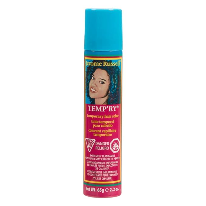 Jerome Russell Light Blonde Temporary Hair Color Spray - Intense Fast-Drying, Non-Sticky Travel Size Hair Dye for Instant Vivid Color, 2.2 oz