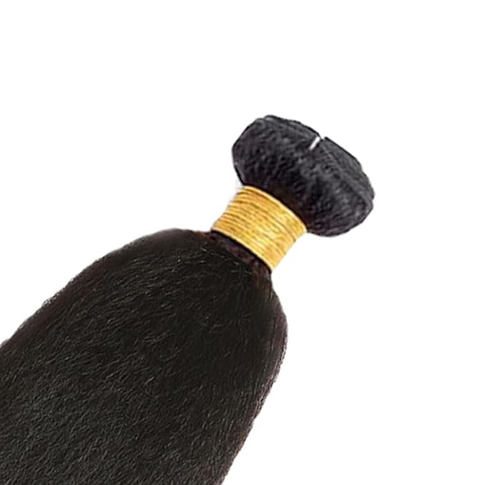 28 Inch Human Hair Bundles Color 1B Kinky Straight Bundles Brazilian Virgin Soft and Silky Remy Hair Extensions Niegmeag Double Weft Natural Black Yaki Straight Bundle 100g