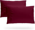 SKY BEDDINGS King Pillowcase Set of 2 - Soft Brushed Microfiber Pillow Cases with Envelope Clouser - Wrinkle-Free, Fade-Resistant Pillow Covers - 20 x 40 Inches, Burgundy