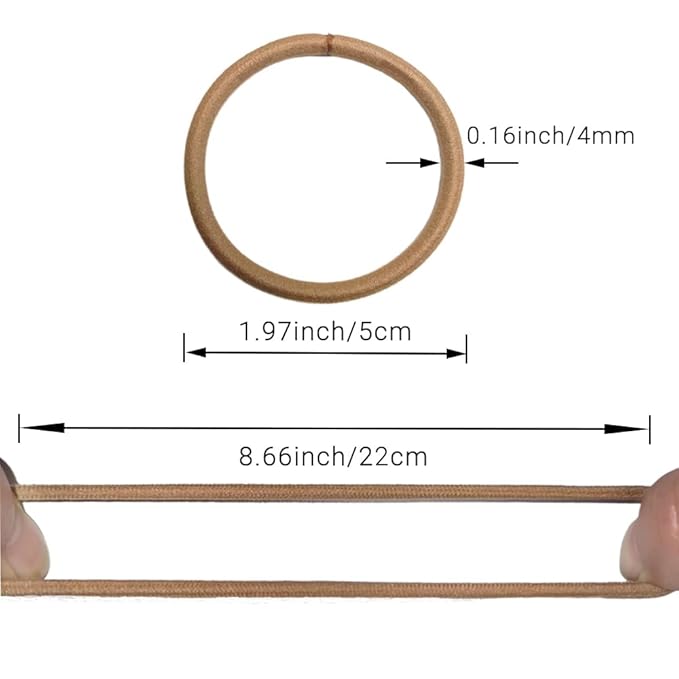 Multi-color Hair Ties Hair Elastics Rubber Bands No Damage for Thick and Curly Hair Long-Lasting Braids Ponytails Holders All Hair Types Pain-Free Hair Accessories for Women or Men 50 PCS 4MM