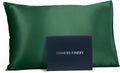 Fishers Finery 19mm 100% Pure Mulberry Silk Pillowcase, Quality Tested (Dark Green, K)