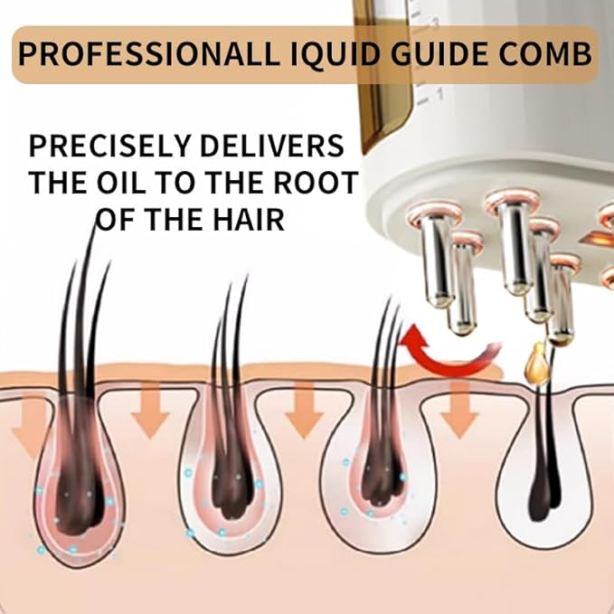 2 in 1 Electric Scalp Massager and Hair Oil Applicator