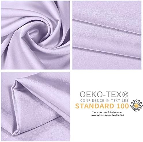 100% Mulberry Silk Pillowcases Set of 2 for Hair and Skin and Super Soft and Breathable King Size Nature Silk Pillowcases (King, Light Purple)