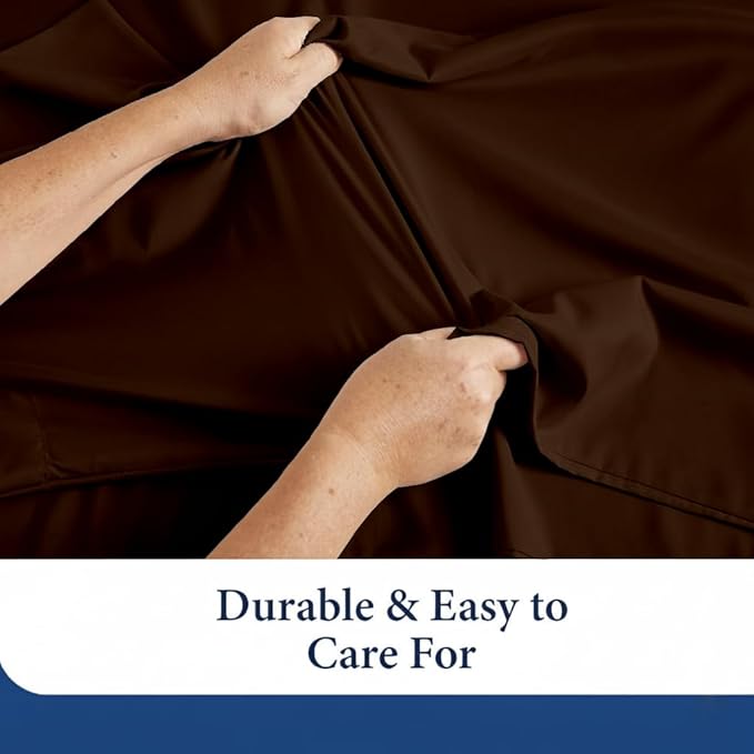 SKY BEDDINGS King Pillowcase Set of 2 - Soft Brushed Microfiber Pillow Cases with Envelope Clouser - Wrinkle-Free, Fade-Resistant Pillow Covers - 20 x 40 Inches, Chocolate
