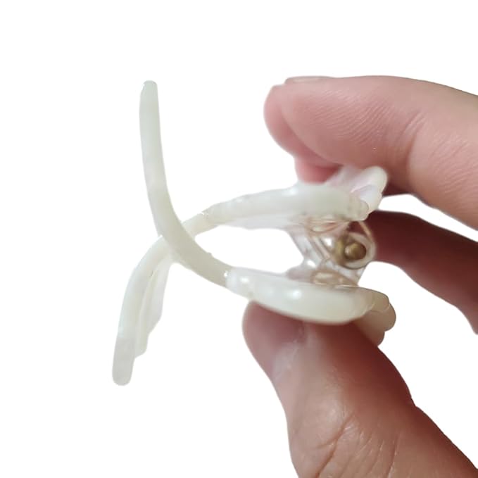 Spiral Conch Claw Clip,Acetate Hair Clips,Small Claw Clips for Women,White