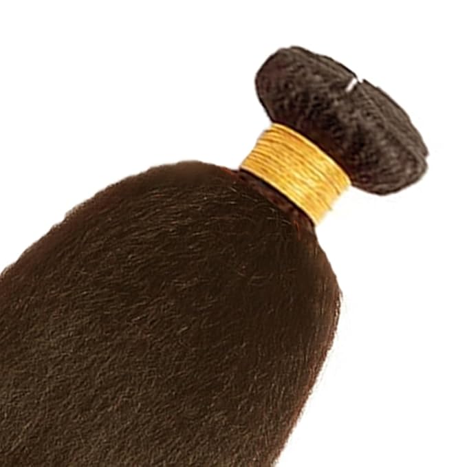 Brown Bundles Human Hair Chocolate Brown Yaki Straight Bundles 24 26 28 Inch Niegmeag Virgin Remy Hair Extensions Double Weft Color 4 Bundle Hair Weave