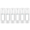 LONGWAY 1 Oz 30ml Clear Airless Cosmetic Cream Pump Bottle Travel Size Dispenser Refillable Containers/Foundation Travel Pump Bottle for Shampoo (Pack of 6)