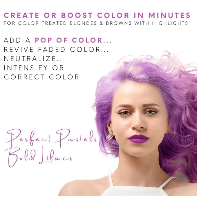 Watercolors Intense Color Depositing Shampoo, Semi Permanent Hair Color 8.5 oz - LILAC