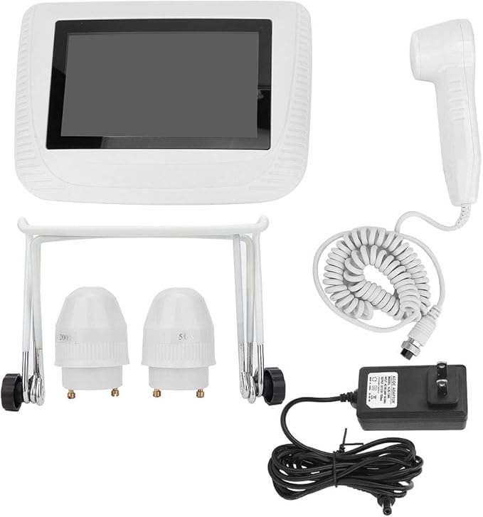 Skin Hair Analyser,5 in 50X/200xLens LCD Digital Microscope Rechargeable Portable Scalp Detector Scanner Professional Scalp Hair Follicle Oil Moisture Magnifying Detector Skin Pigment Tester,US