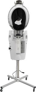 Hair Steamer Professional Hair Salon Steamer with 12 Color Light & Ozone,40-70℃/104-158℉,Hair Steamer with Temperature and Time Adjustment (White)