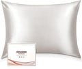 Adubor 100% Silk Pillowcase - Mulberry Silk Pillow Cases, 23 Momme 6A Grade Fibers, Silk Pillow Case for Hair and Skin Health, with Hidden Zipper (King 20''×36'', Lvory White, 1PC)