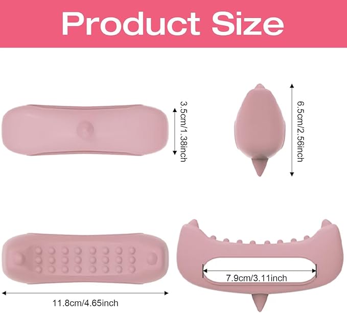 Relief Head & Body Acupressure Massager - Flexible Silicon Tool for Headache, Neck, Shoulder, Leg Pain, Muscle Fatigue & Circulation Boost - Post-Workout Recovery & Full-Body Massage (Pink)