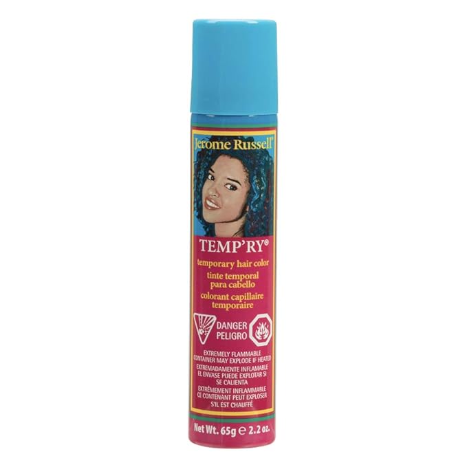Jerome Russell Spray-On Temporary Vivid Hair Color - Red Wine Intense, Fast-Drying, Non-Sticky, Travel Size Hair Dye, 2.2 oz