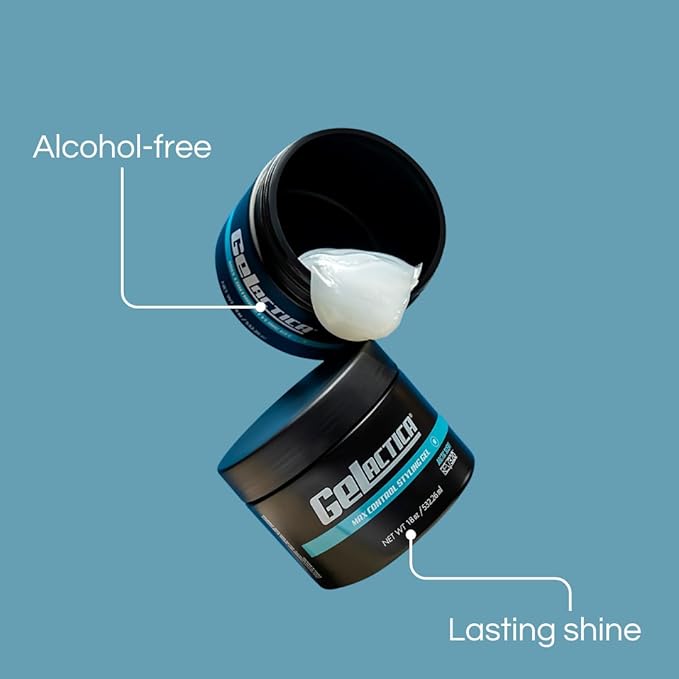 Max Control Hair Gel for Men, Alcohol-Free, Strong Hold Styling Gel, Natural Extracts for Long-Lasting Hold and Shine, Slick Back Hair Style 8 oz