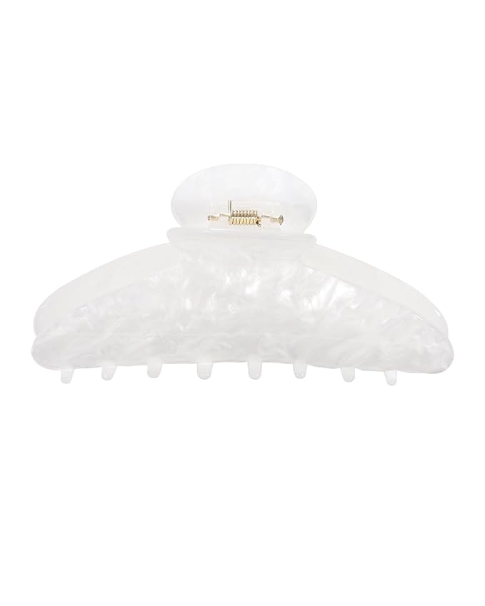 HAIMEIKANG Large Acetate 4 Inch Hair Claw Clip for Women - French Style Hair Claws for Thick Hair with Non-Slip Teeth, Hair Accessories for Updos, Buns & Ponytails