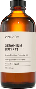 VINEVIDA Geranium (Egypt) Essential Oil 32 oz - Undiluted Geranium (Egypt) Oil 32 oz - Geranium (Egypt) Candle Oil Scent - DIY Candle Scents for Candlemaking - Bulk Essential Oil for Soap Making