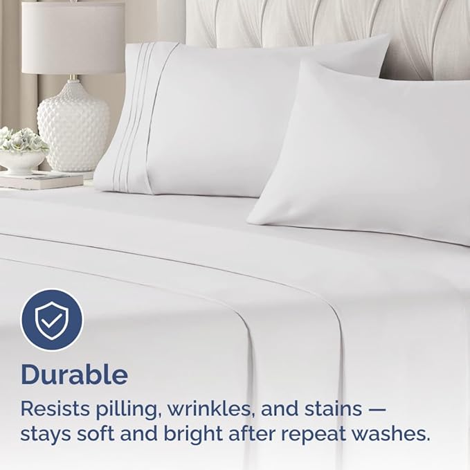 King Pillow Cases Set of 2 - Ultra Soft Hotel Quality Pillowcase Covers - Comfy, Cozy & Wrinkle Free - Shrink, Stain & Fade Resistant - Machine Washable Pillow Protectors - 2 Piece Set - French Grey