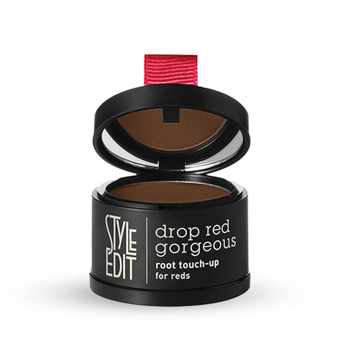 Style Edit Root Touch Up Powder (5 Pack) to Cover Up Dark Roots and Grays Between Salon Visits, Water Resistant, Non-Sticky, Compact And Mess-Free, Dark Red Hair Color (Total of 5)