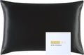 ZIMASILK 25 Momme 100% Pure Mulberry Silk Pillowcase for Hair and Skin Care, Highest Grade 6A Pillow Cases for Women, Long-Lasting Durablity, Gift for Women Men, 1Pc (Standard 20"x26", Black)