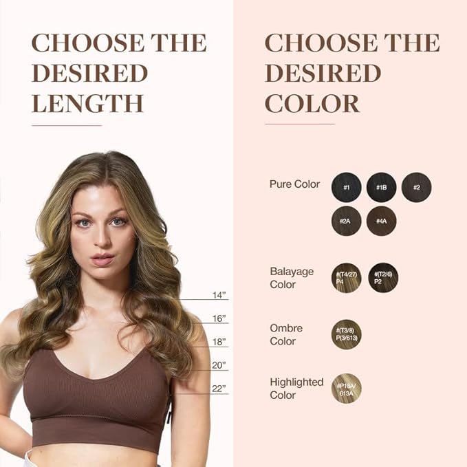 GOO GOO Clip in Hair Extensions Real Human Hair, Remy Human Hair Extensions Clip ins for Women, Natural Human Hair, 16inch 110g 7Pcs, 3/8/613 Balayage Walnut Brown to Ash Brown and Bleach Blonde