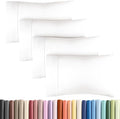 Queen Pillow Cases - 4 Pack - Super Soft Pillowcase Covers - Envelope Enclosure - Hotel Quality Pillow Protectors - Wrinkle Free, Fade, Shrink & Stain Resistant - Machine Washable - 20" x 30" (White)