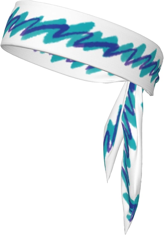 Sports Tie Headband Bandana Running Athletic Sweat Band Elastic Adjustable Sport Head Tie for Men Women Head Ties Ninja Tie Headbands Tennis Sweatbands Soccer Basketball Teams Running Head Band