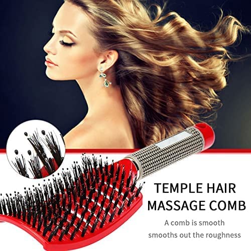 Magical Ultra Detangling Brush for Wet or Dry Hair, Detangler Brush, Fast Drying Styling Massage Hairbrush for Men, Women and Kids (2pcsRainbow-G)