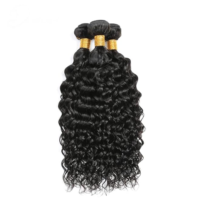 Curly Bundles Human Hair Natural Black Kinky Curly Bundle Niegmeag Brazilian Virgin Soft and Silky Remy Hair 3 Bundles 14 16 18 Inch Double Weft Color 1B Bundle Hair Weave