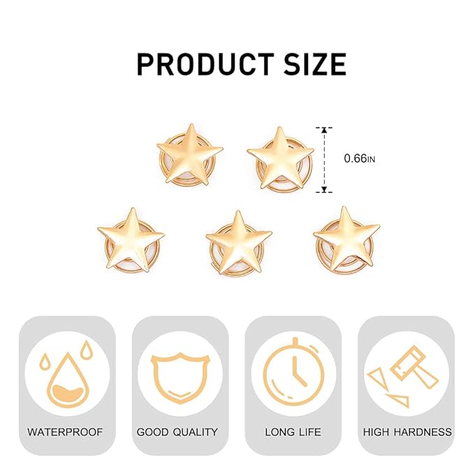 Unicra Gold Hair Pins Star Hair Clips Bridal Hair Piece Wedding Hair Accessories for Women and Girls Pack of 5 (Gold)
