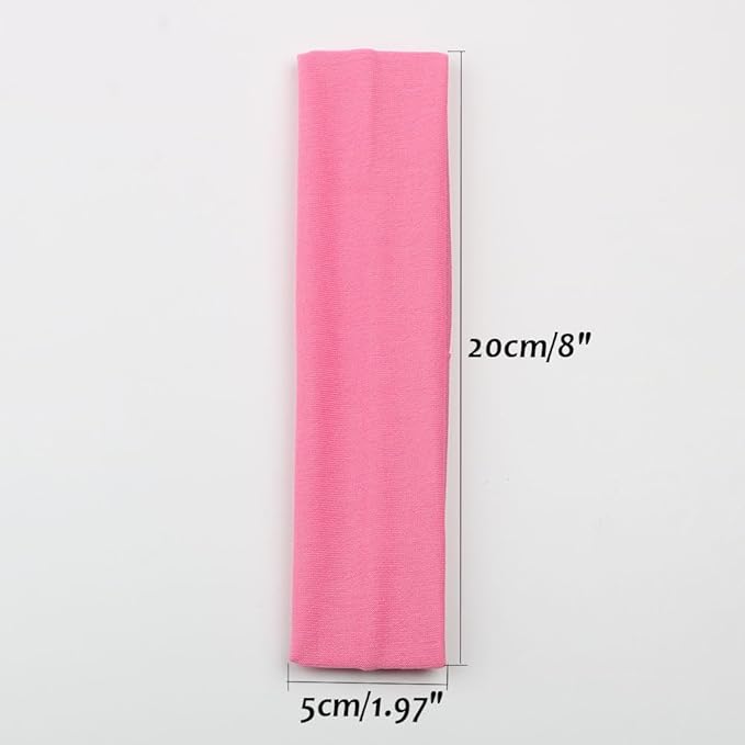 Yoga Sports Headbands,Pack of 24,Soft Elastic Stretchy Athletic Headband Workout Gym Sports Fitness Hair bands