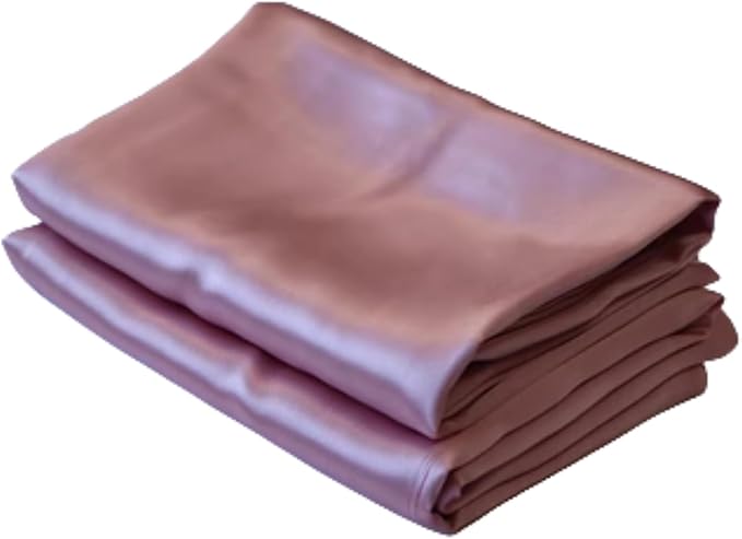 Premium Natural Mulberry Silk Pillowcase for Sleeping Women Made in USA, 22 Momme Pure Silk Pillow Cases with Zipper Standard Size, Oeko-TEX Certified, 1 Pc 20"x26" (Standard, Dusty Rose)