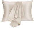 Silk Pillowcase for Hair and Skin 2 Pack 100% Mulberry Silk Bed Pillowcase Hypoallergenic Soft Breathable Both Sides Silk Pillow Case with Hidden Zipper, King Size Pillow Cases (Buff Beige)