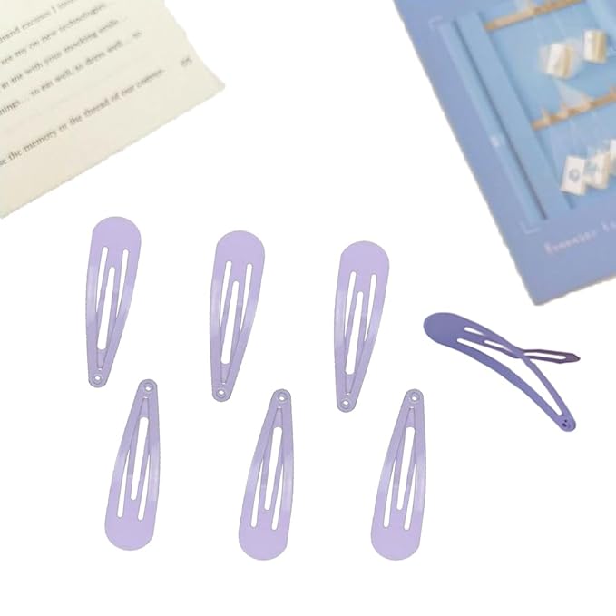 2 Inch Purple Hair Clips Barrettes Metal Snap Clips for Women Durable Water Drop Ideal Hair Accessories for Hairdressing Wedding and Everyday Use 20 pcs