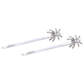 Rosemarie Collections Women's Spooktacular Halloween Hair Clip Bewitching Bobby Pins Set (Silver Tone Spider)