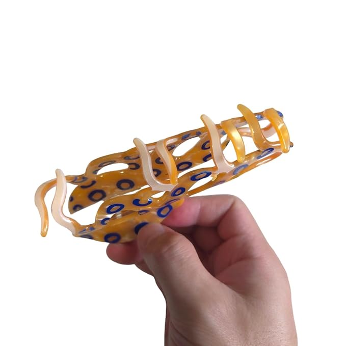 Cute Big Blue-Ringed Octopus Hair Clips,Novelty Acetate Octopus Element Claw Clip