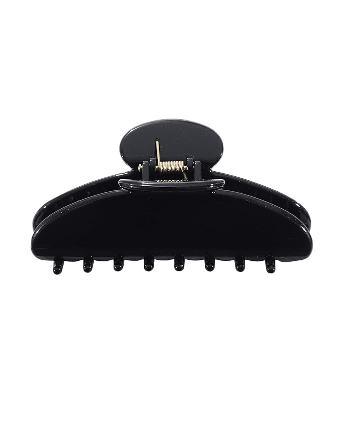 HAIMEIKANG Large Acetate 4 Inch Hair Claw Clip for Women - French Style Hair Claws for Thick Hair with Non-Slip Teeth, Hair Accessories for Updos, Buns & Ponytails