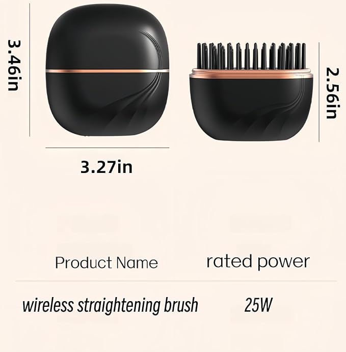 Mini Straightener - 3-Speed Temperature Control Rechargeable Hair Straightener Brush,Anti Scald Shell，Lightweight Portable Heatable Home Travel Gifts (1)