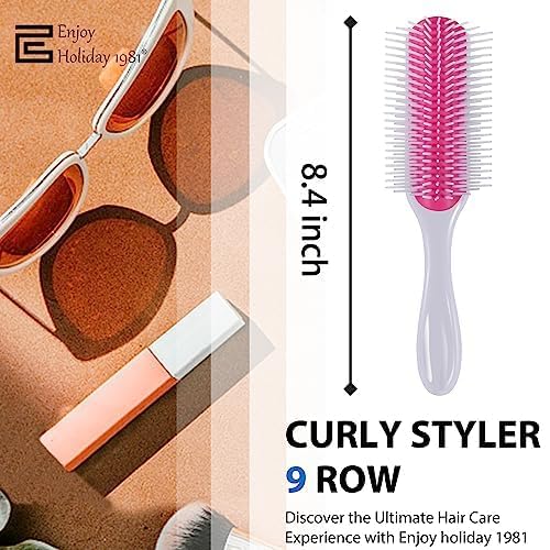 Curly Hair Brush for Women Men Curl Defining Hairbrush Small Mini Detangler Edge Combs Barber Styling Tools Travel Accessories Cruise Ship Essential 2025 Beach Vacation Must Have Gift