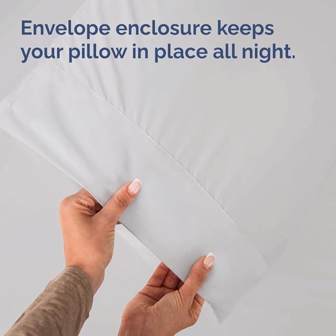 Queen Pillow Cases - 2 Pack - Super Soft Pillowcase Covers - Envelope Enclosure - Hotel Quality Pillow Protectors - Wrinkle Free, Shrink & Stain Resistant - Machine Washable - 20" x 30" (French Grey)